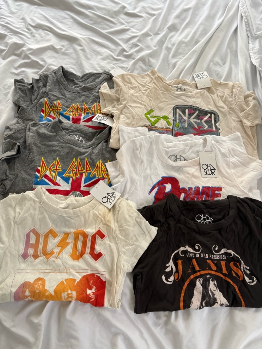 CHASER graphic concert tshirts - 6 total